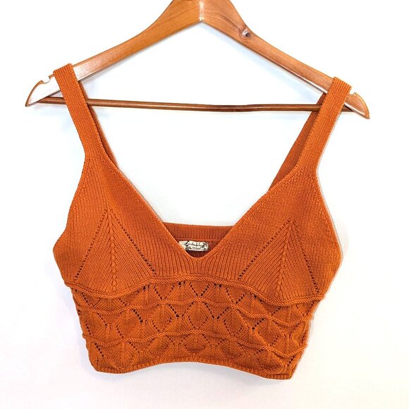 Intimately Free People | Favorite Swit Brami Crochet Crop Top in Rust | Medium - Picture 6 of 11